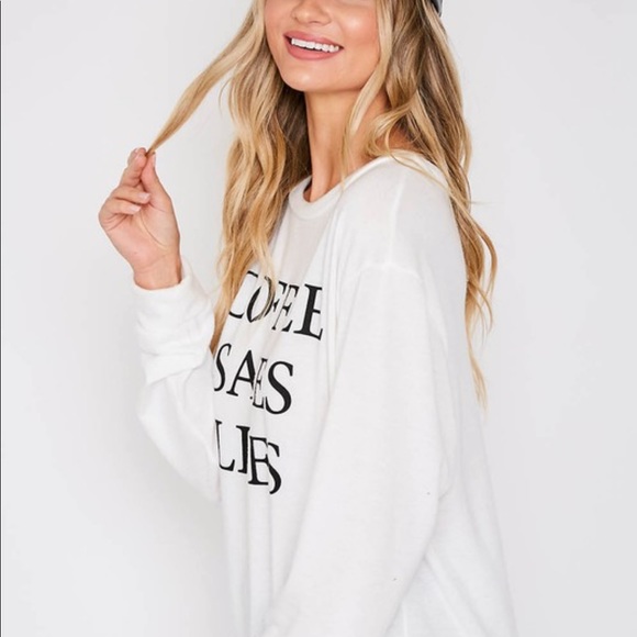 Coffee Saves Lives Lightweight Sweatshirt - Picture 3 of 6